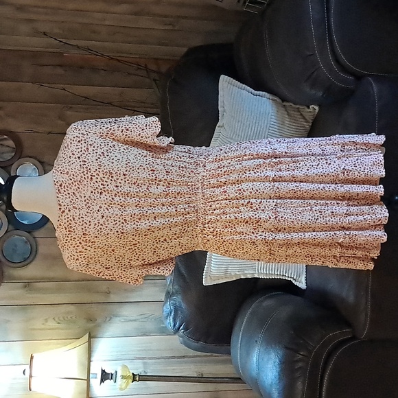 Jodifl Multi Print Babydoll Tiered Lined Dress Size - Picture 5 of 10